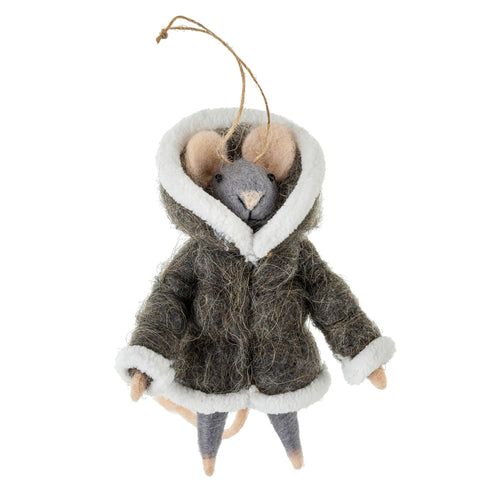 Felt Mouse Ornament - Subzero Sam Mouse - Front & Company: Gift Store
