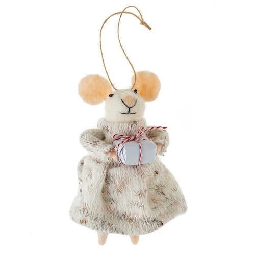 Felt Mouse Ornament - Gifting Grace Mouse - Front & Company: Gift Store