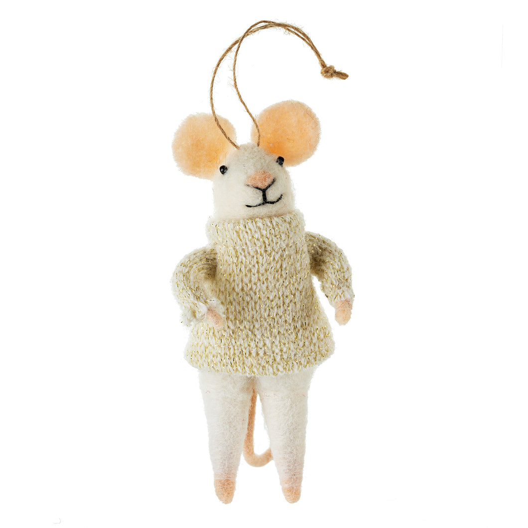 Felt Mouse Ornament - Jack Frost Mouse