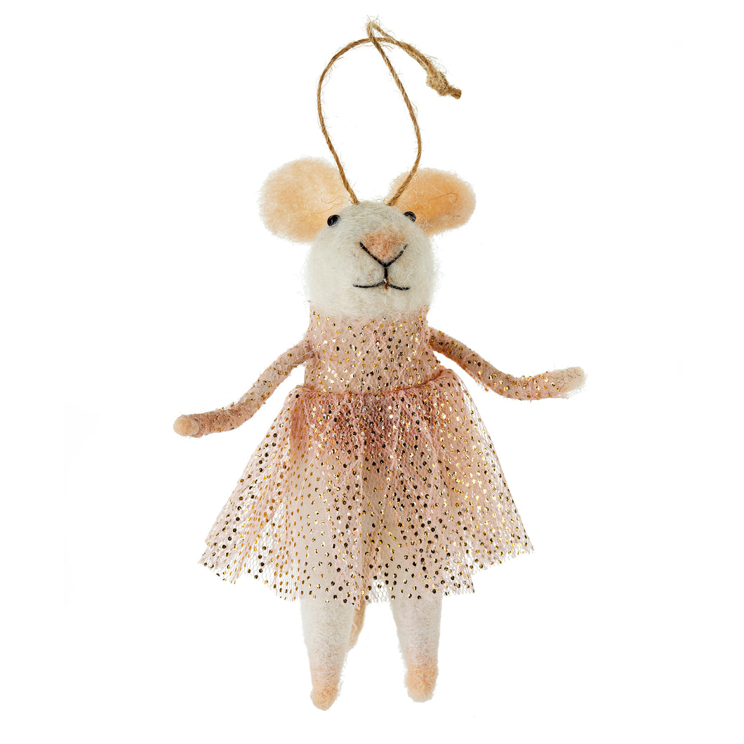Felt Mouse Ornament - Sugar Plum Fairy Mouse