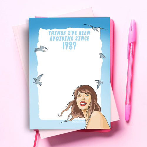 1989 Taylor Swift Funny Notepad - Pop Culture Pad - Front & Company: Gift Store