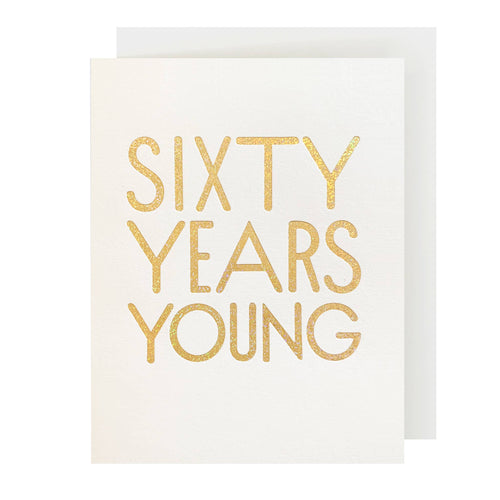 60 Years Young Birthday Card - Front & Company: Gift Store