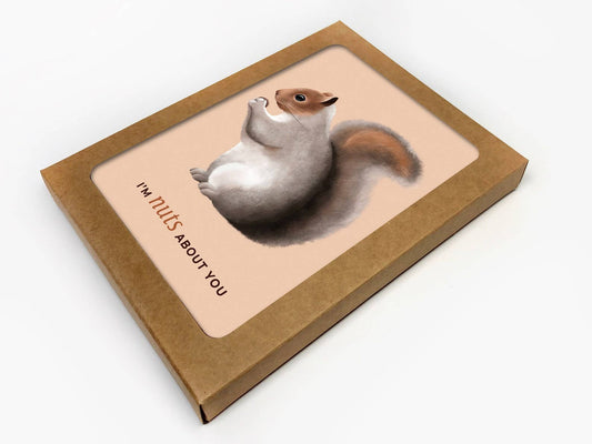 I'm Nuts About You Pun Love Card