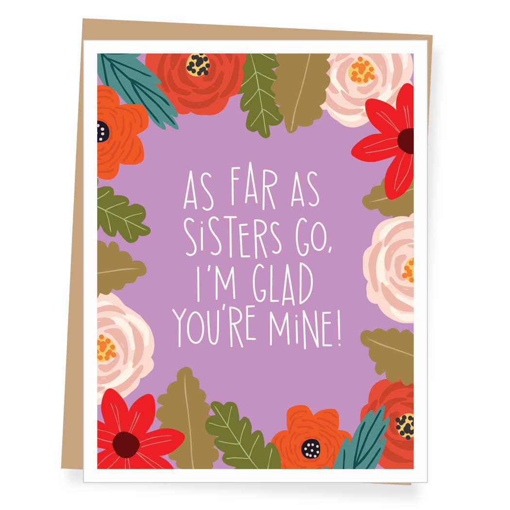 Floral Sister Birthday Card