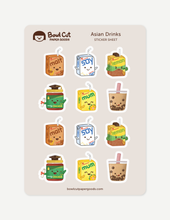 Load image into Gallery viewer, Asian Drinks sticker sheet
