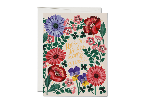 Blooming Couple wedding greeting card - Front & Company: Gift Store