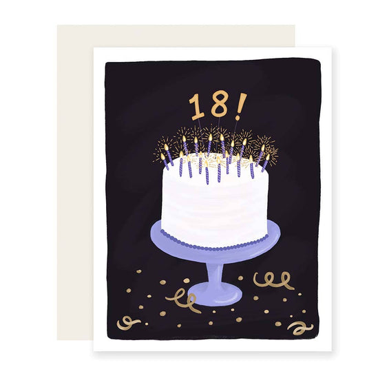 18 Cake | 18th Birthday Card | Happy 18th Birthday!