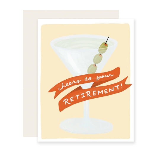 Retirement Martini | Happy Retirement Card - Front & Company: Gift Store