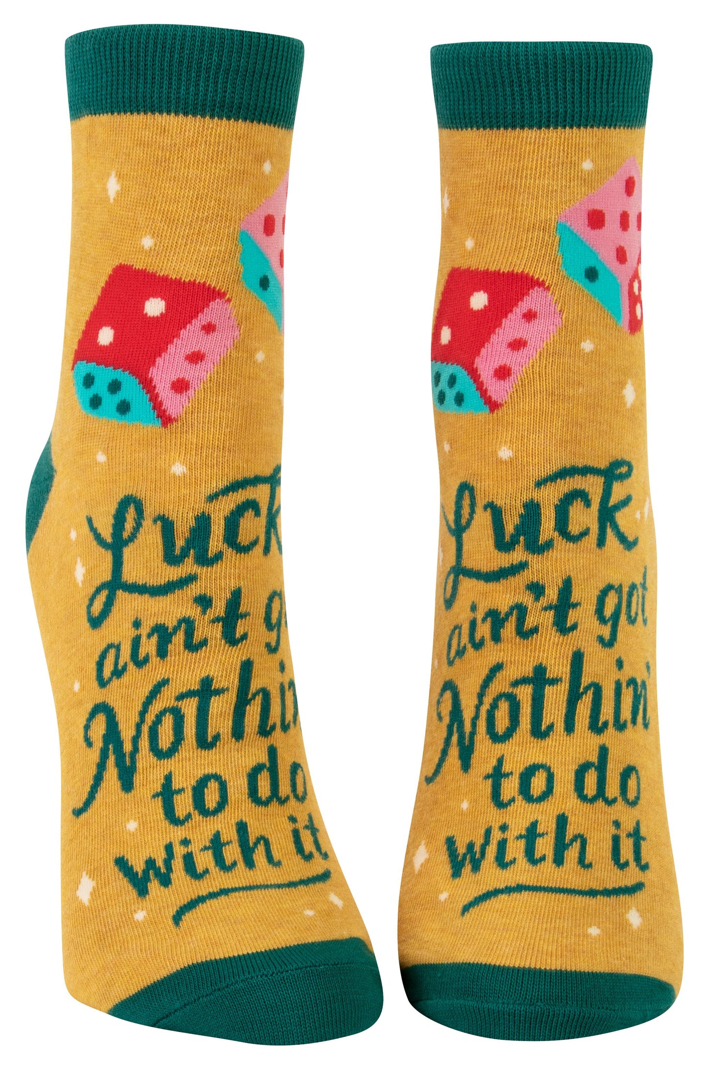 Luck Ain'T Nothin' Ankl Socks