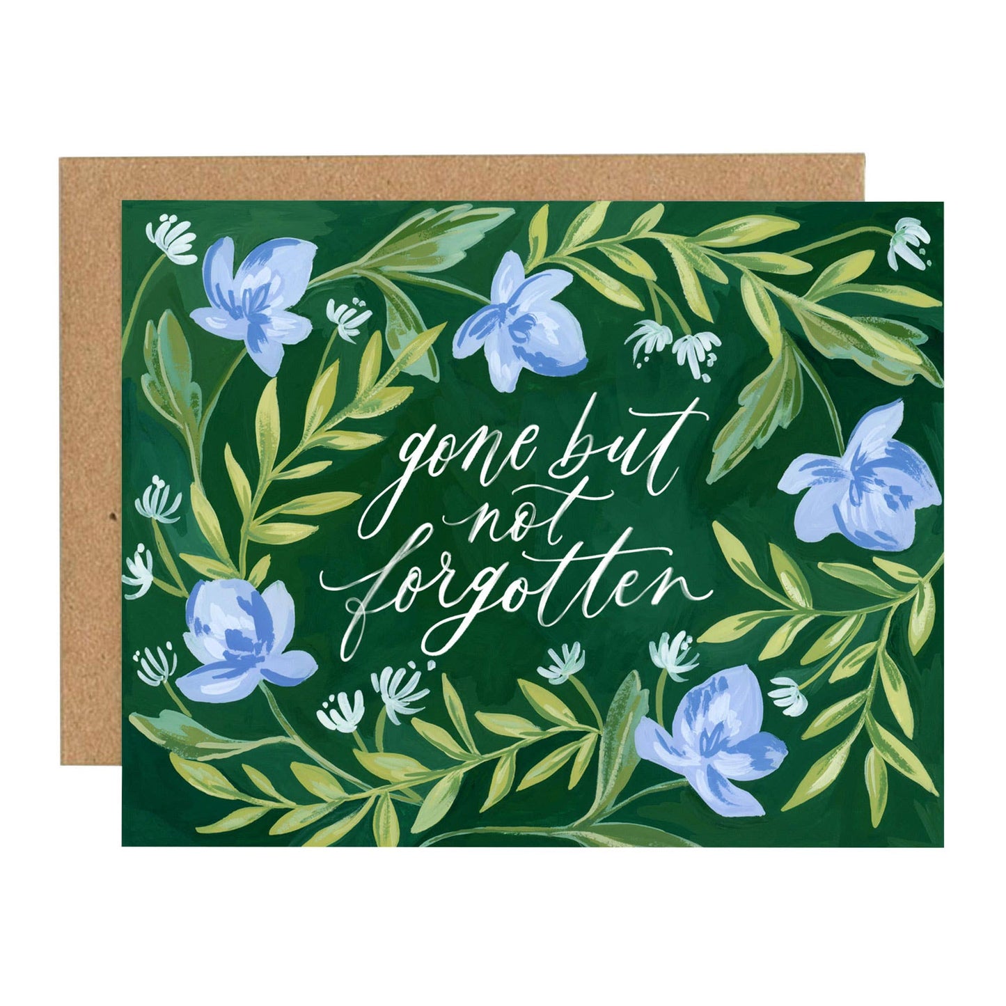 Blue Floral Sympathy Card