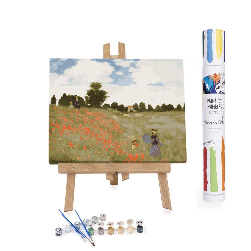 Poppies, by Claude Monet - Spring Decor Paint by Numbers Kit