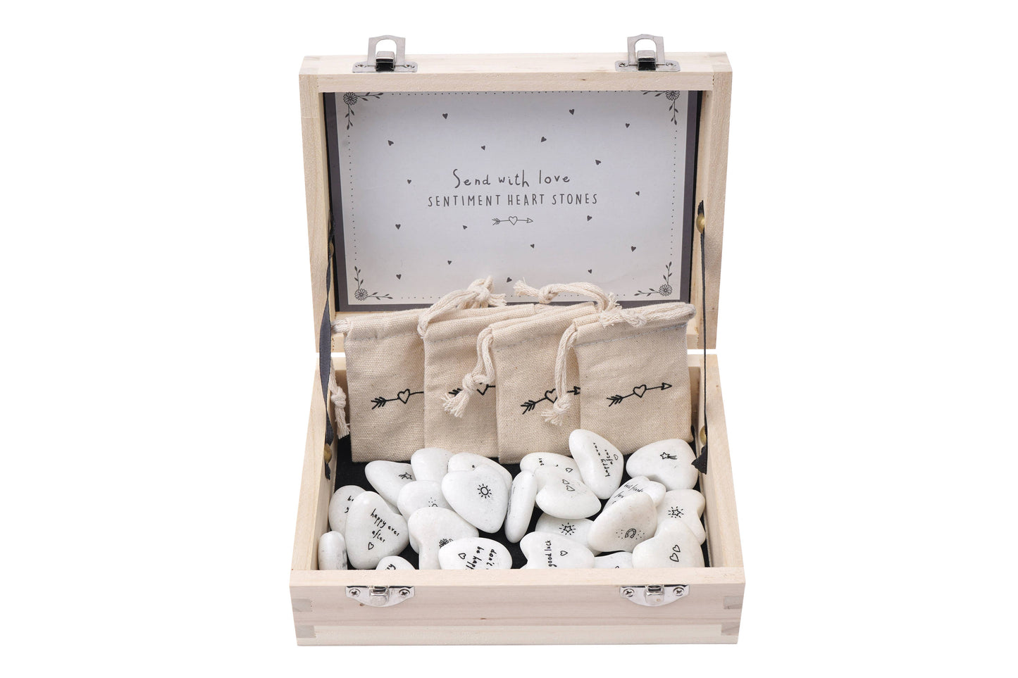 Sentiment Heart Stones Send With Love Assorted