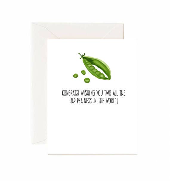 Congrats! Wishing You Two All The Hap-Pea-Ness