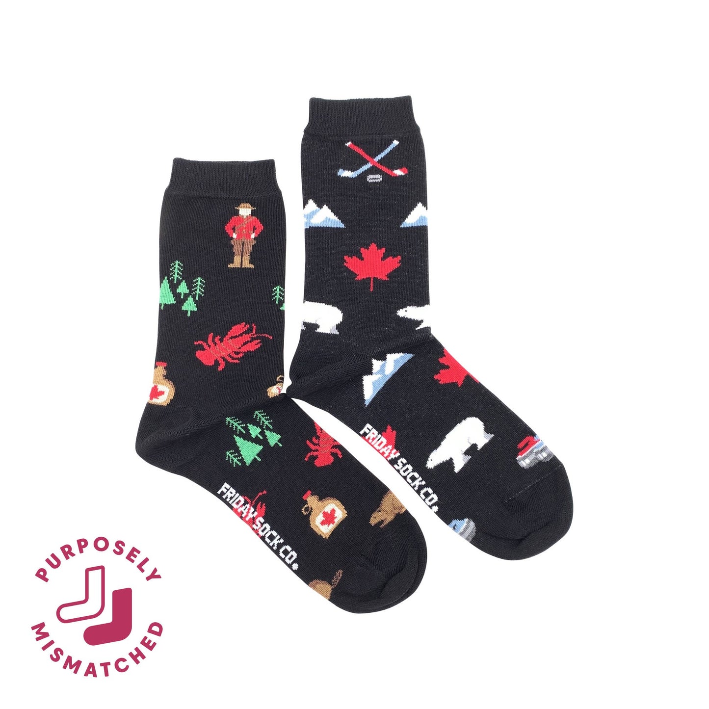 Women's Canada Icons Mismatched Crew Socks