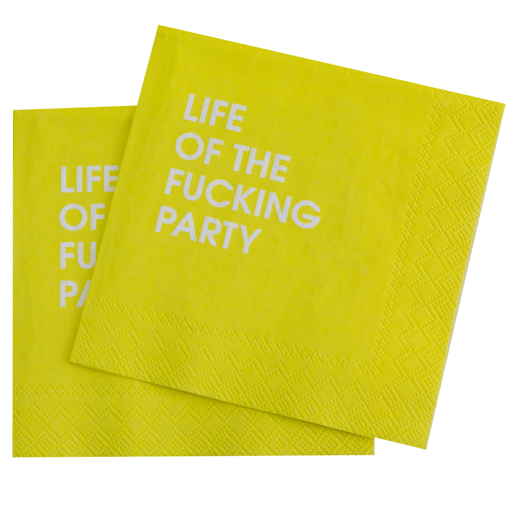 Life of the Fucking Party - Colorful Cocktail Napkins