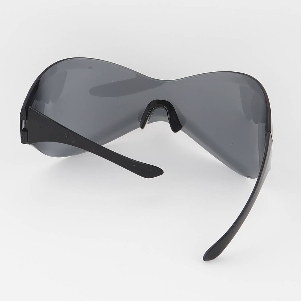 Wavy Oversized Shield Sunglasses