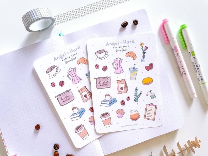 Coffee Shop Sticker Sheet