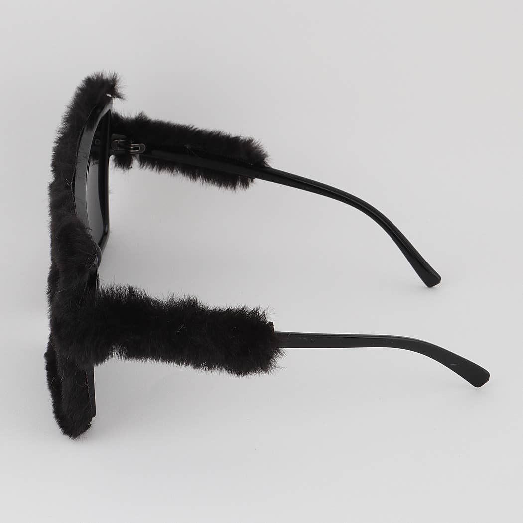 Oversized Fur Sunglasses