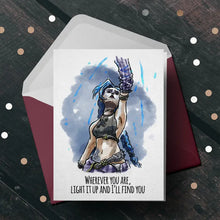 Load image into Gallery viewer, &quot;Light It Up&quot; - Jinx Arcane, Lol Card - Gaming Birthday Card
