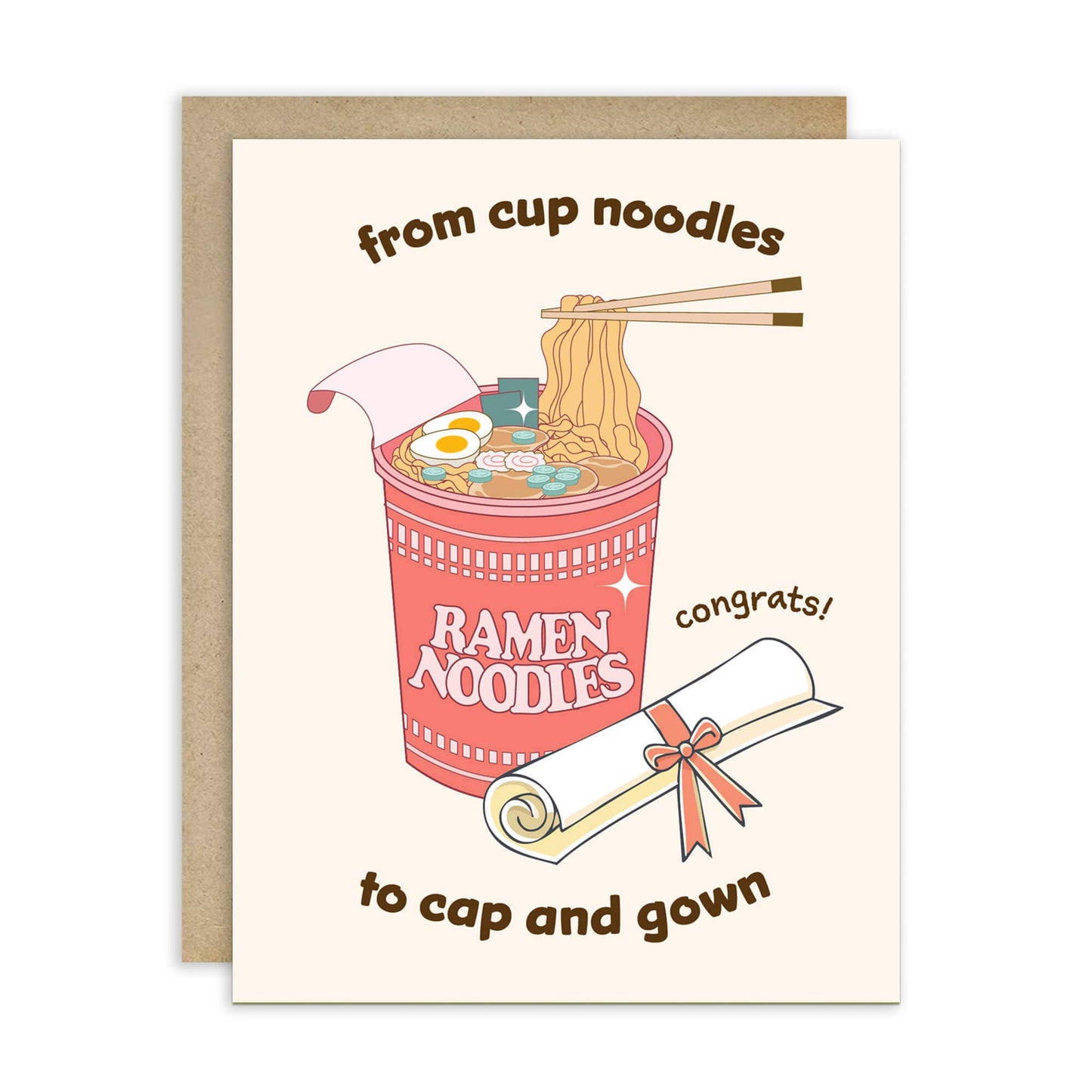 Ramen Graduation Card | Funny Instant Noodles Cup Congrats