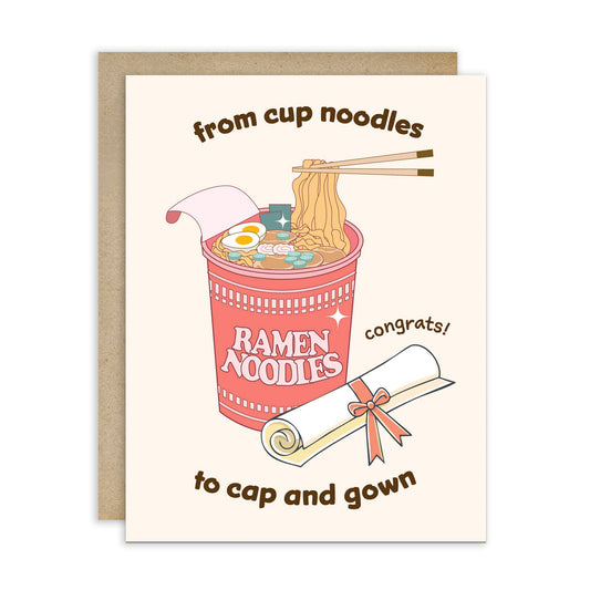 Ramen Graduation Card | Funny Instant Noodles Cup Congrats