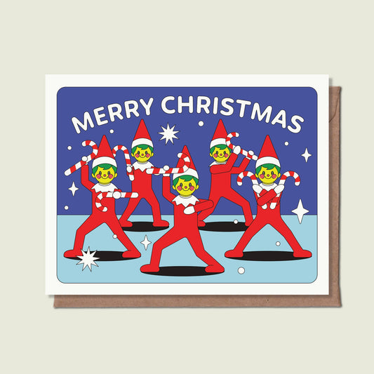 Christmas Power Rangers Greeting Card