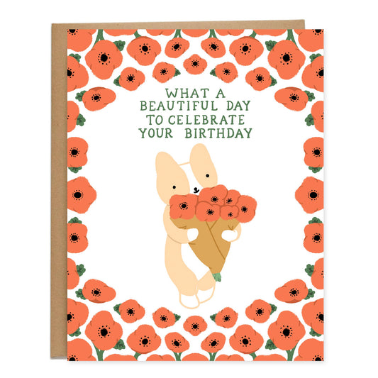 Beautiful Poppies Birthday Card