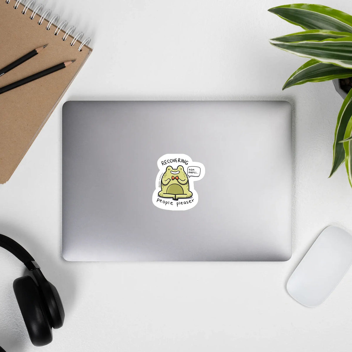 Recovering People Pleaser Frog sticker