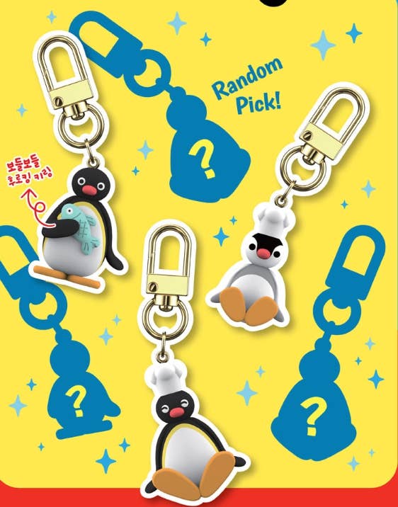 Restock! Pingu Flocking Random Figure Keyring (Blind Box)