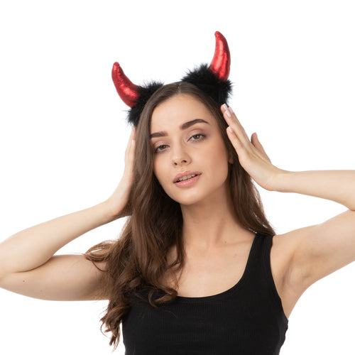 Devil Horns Black Red Halloween Fancy Dress Costume - Front & Company: Gift Store