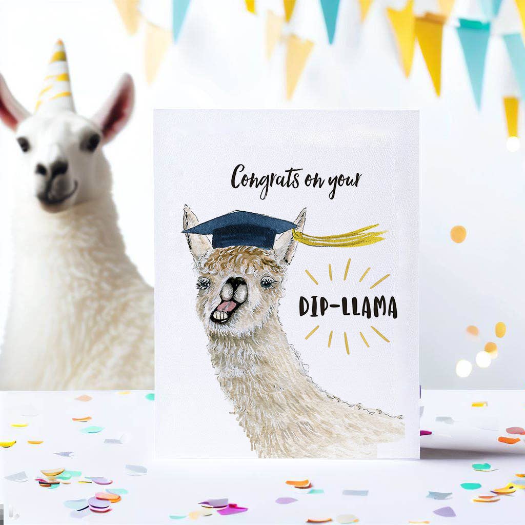 Diploma llama Grad - Funny Graduation Card