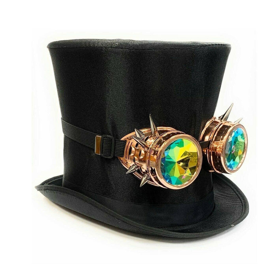 Steampunk Top Hat with Goggles Fancy Dress