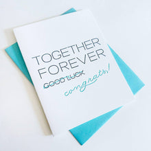 Load image into Gallery viewer, Forever Congrats - Letterpress Wedding Congrats Card
