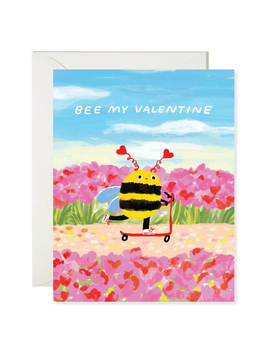Valentine Bee Greeting Card - Sweet Valentine Card
