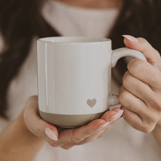 Heart Stoneware Coffee Mug - Valentine's Day & Gifts