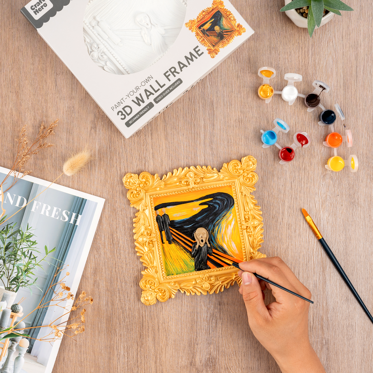 Muddies™ 3D Wall Frame Painting Kit — The Scream