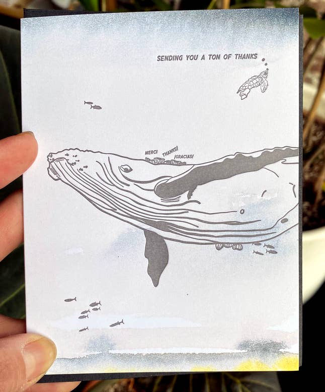 Tons of Thanks Single Letterpress Card