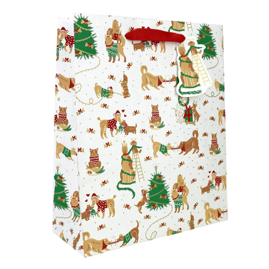 Christmas Dogs Large Bag