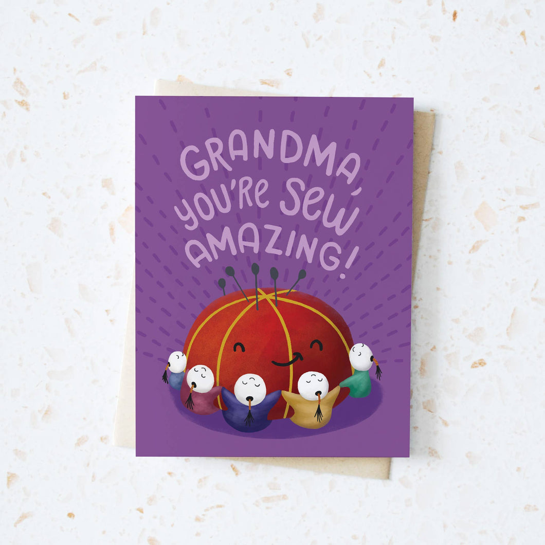 Grandma, You're Sew Amazing Card