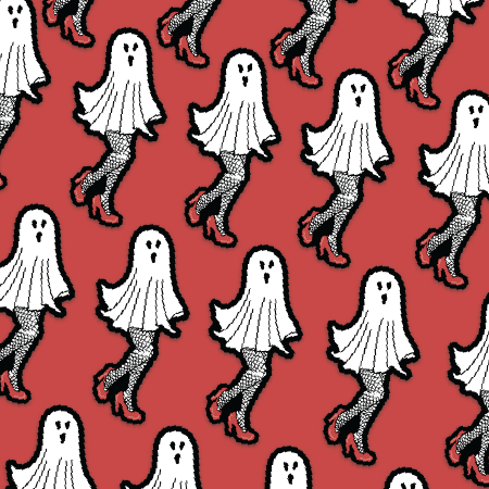 Sexy Ghost Funny, Cute Waterbottle Vinyl Sticker