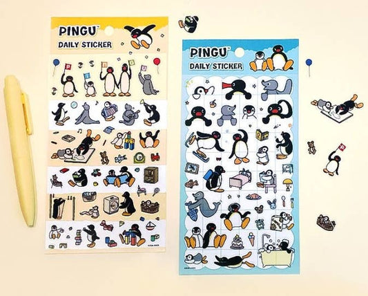 Pingu Daily Sticker Sheet - Cute Diy Deco Planner Stickers