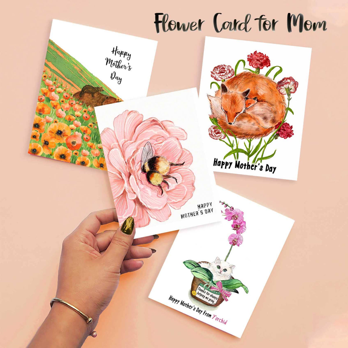 Mom Bee Flower - Funny Mother's Day Card