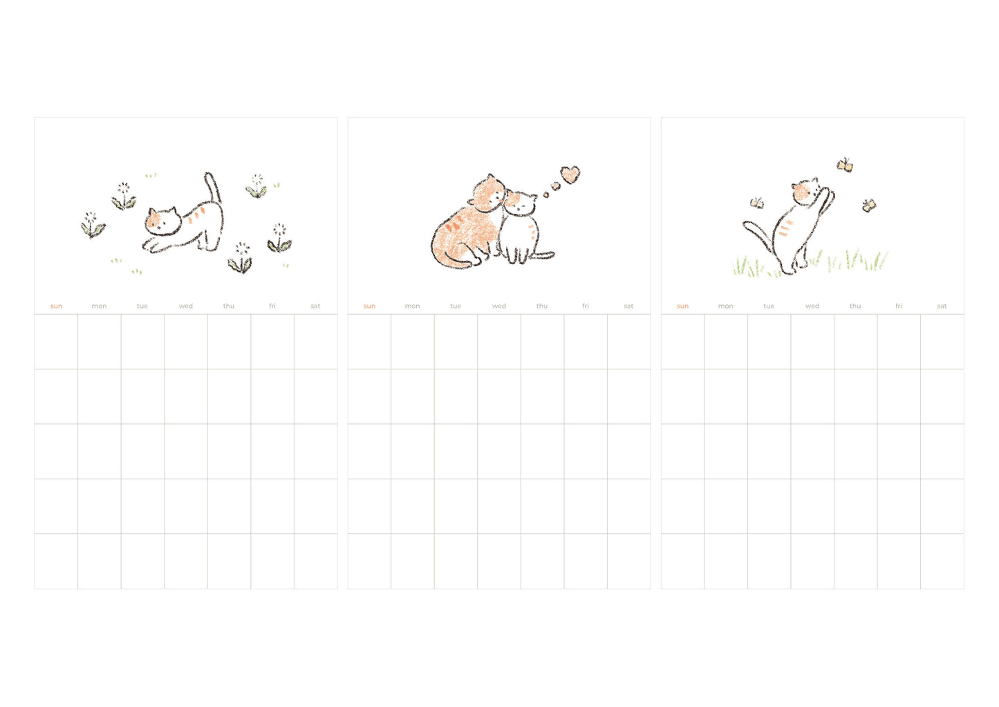 Monthly Plan Calender Sticker (12 Sheets/pcs) - 1187