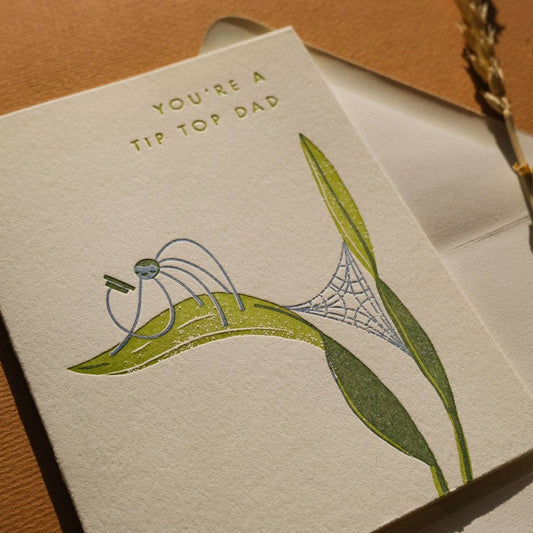 Tip Top Dad | Father's Day | Letterpress Card