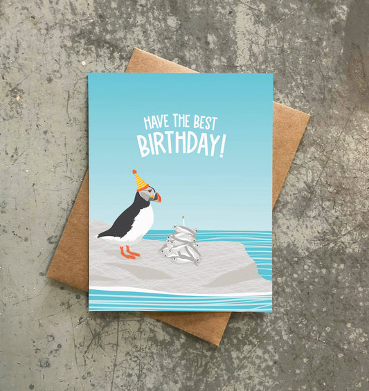 Best Birthday Puffin Card