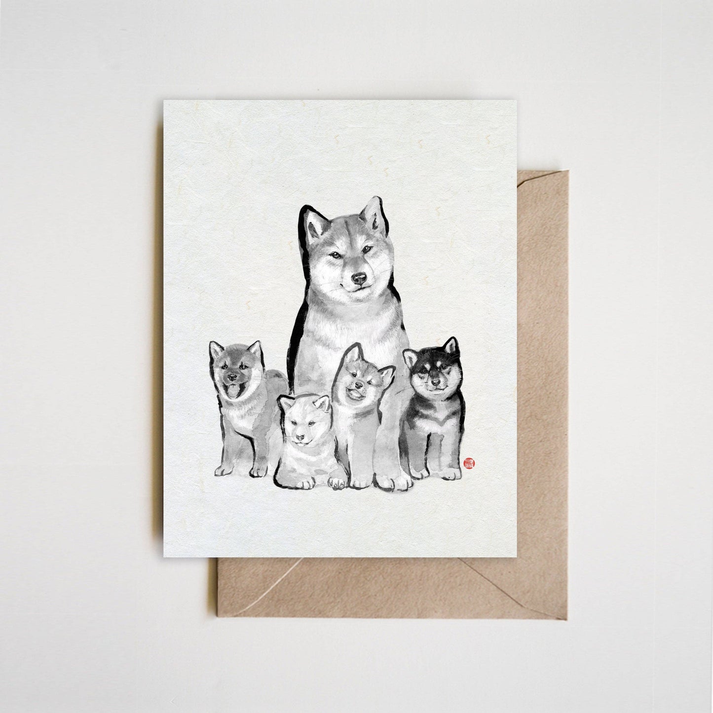 Holy Motherhood Shiba Inu Motherhood Greeting Card | RICE&INK