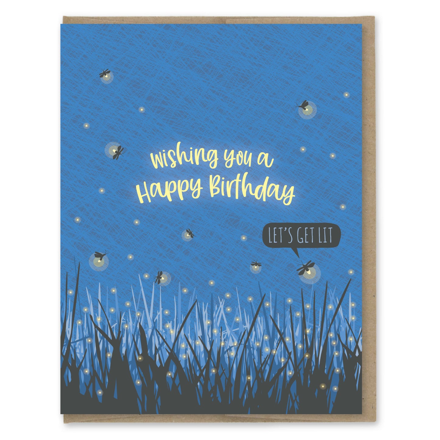 Get Lit Fireflies Birthday Card
