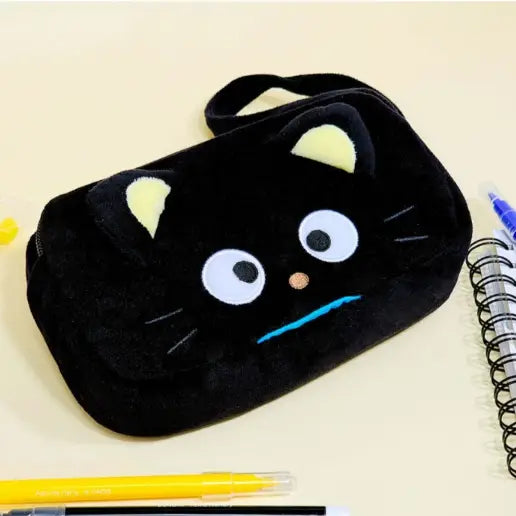 Chococat Plush Wristlet Pouch – Double Zipper Pencil Case