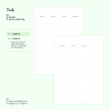 Load image into Gallery viewer, Porcelain - B6 - Daily Planner (Undated, 1 Month)
