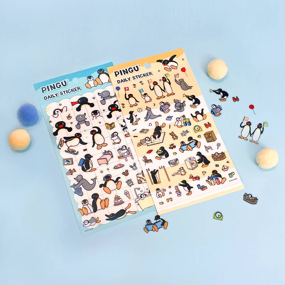 Pingu Daily Sticker Sheet - Cute Diy Deco Planner Stickers